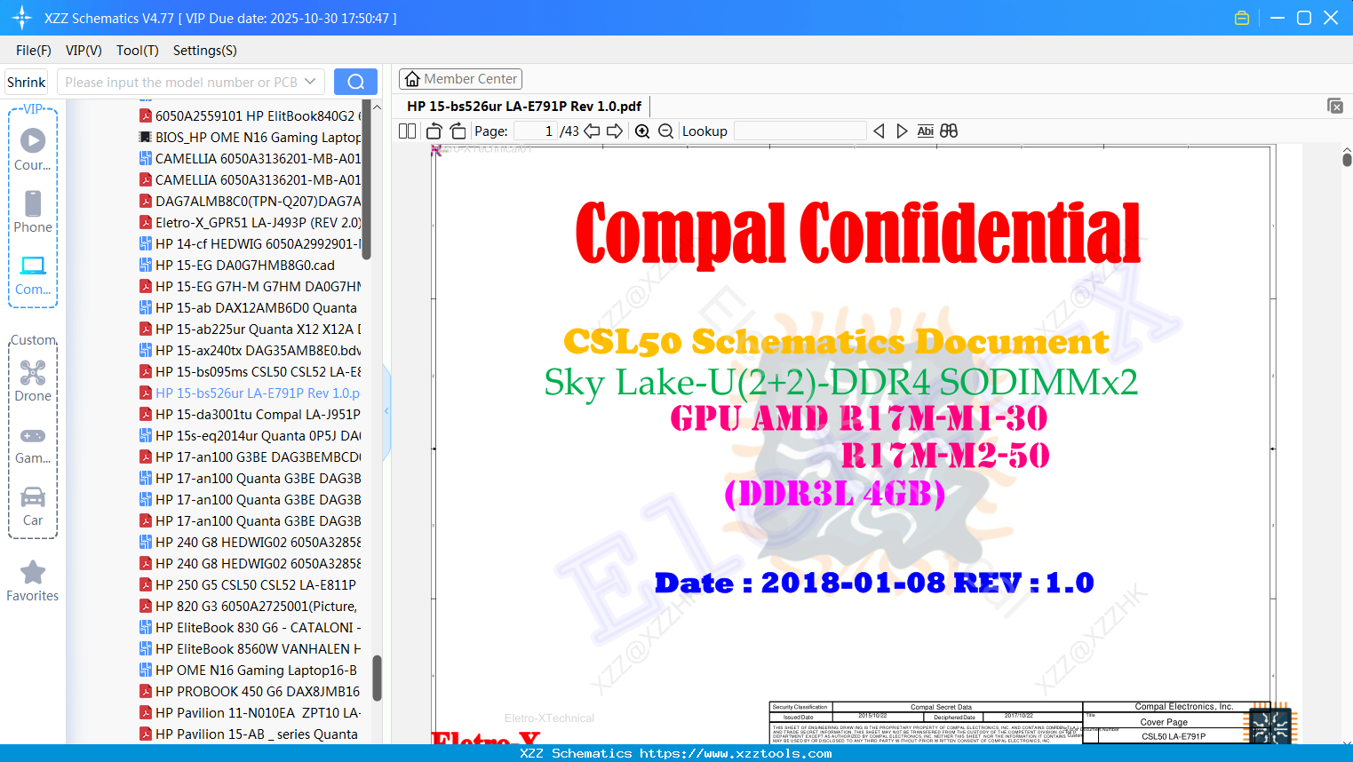 Laptop HP 15-bs526ur LA-E791P Rev 1.0